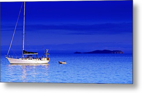 Transportation. Boats Metal Print featuring the photograph Serene Seas by Holly Kempe