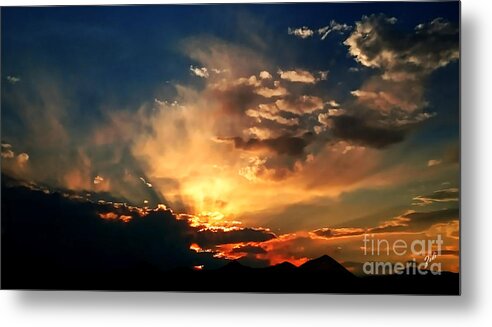 Sunset Metal Print featuring the photograph Sunset of the end of June by - Zedi -