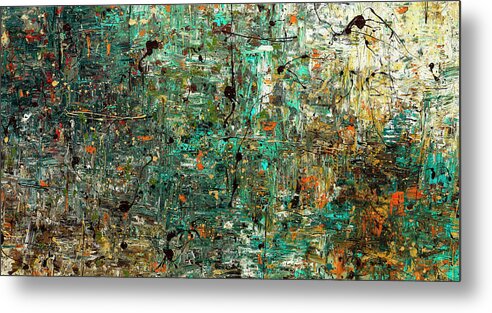 Abstract Art Metal Print featuring the painting The Abstract Concept by Carmen Guedez