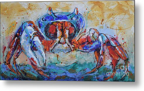 Crab Metal Print featuring the painting The Crab by Jyotika Shroff