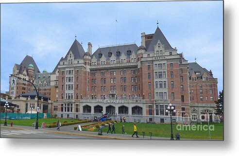 The Empress Metal Print featuring the photograph The Empress - Victoria British Columbia - 2 by Charles Robinson