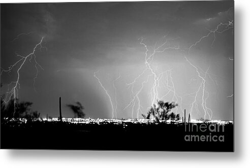 Lightning Metal Print featuring the photograph The Leading Edge-Signed-#1978 712 by J L Woody Wooden