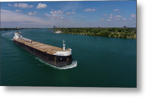 Christopher List Metal Print featuring the photograph Upbound at Belle Isle #2 by Gales Of November