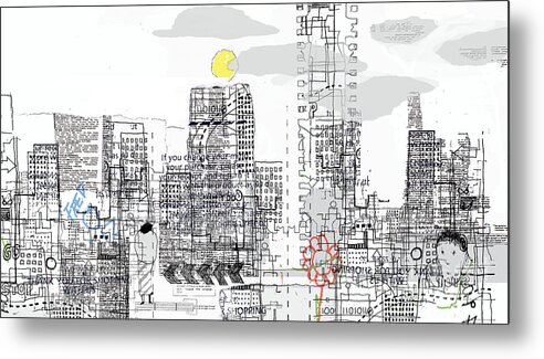 Line Metal Print featuring the digital art White City by Andy Mercer