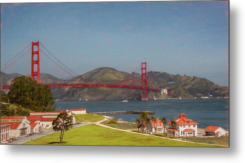 San Francisco Metal Print featuring the photograph In the Shadow of the Golden Gate #2 by Marcy Wielfaert