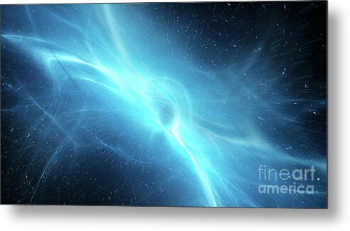 Abstract Metal Print featuring the photograph Interstellar Plasma Field #1 by Sakkmesterke/science Photo Library