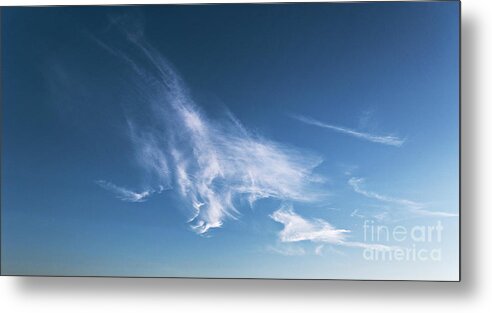 Aircraft Metal Print featuring the photograph Aircraft Contrails And Cirrus Clouds #2 by Stephen Burt/science Photo Library