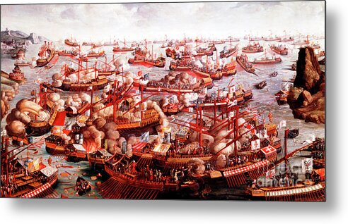 War Metal Print featuring the drawing Battle Of Lepanto, October 1571 by Print Collector