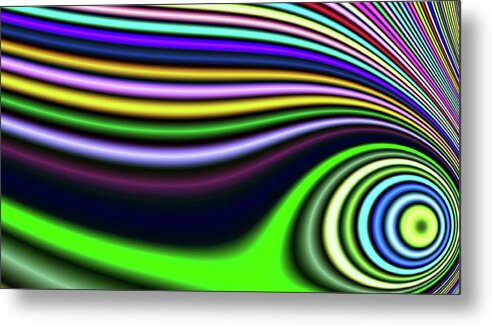 Fantasy Metal Print featuring the digital art Blue Lazy Eye Fantasy by Don Northup