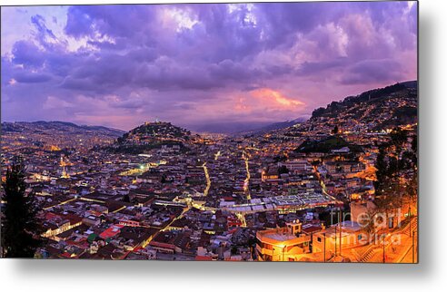 Quito Metal Print featuring the photograph Ecuador, Quito, Cityscape With El by Westend61