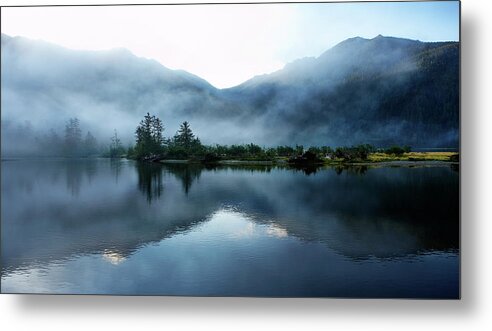 Scenics Metal Print featuring the photograph Morning Light And Mist Across Sound by Thomas Northcut