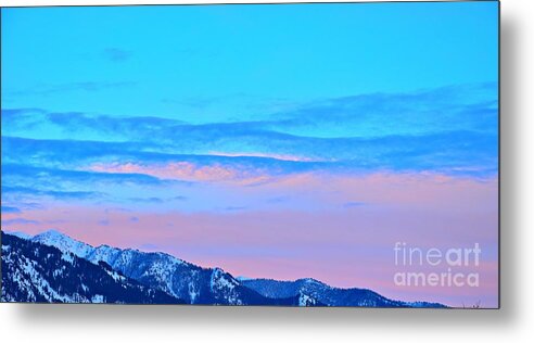 Sunset Metal Print featuring the photograph Shades of Blue by Dorrene BrownButterfield