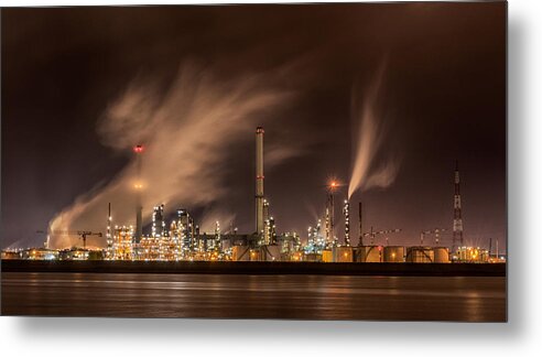 Antwerp Metal Print featuring the photograph Smokey Industry by Els Keurlinckx