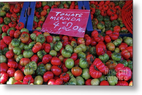 Heirloom Tomatoes Metal Print featuring the photograph Tomatoes by Terri Brewster