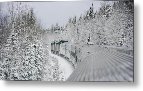 Tundra Express Metal Print featuring the photograph Tundra Express by Minnie Gallman