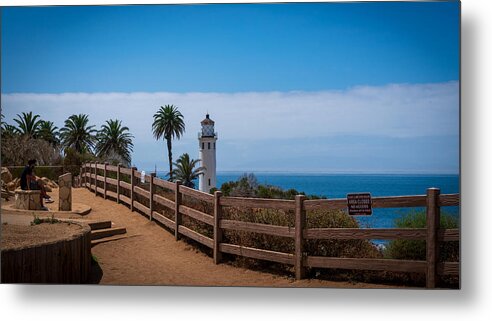 Lighthouse Metal Print featuring the photograph Point Vicente Lighthouse #1 by Michael Hope
