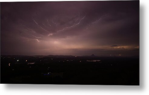 Lightning Metal Print featuring the photograph 1903storm7 by Nicolas Lombard