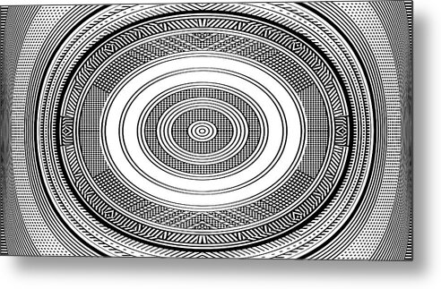 Part Of A Series Metal Print featuring the drawing Halftone Pattern abstract background #3 by GeorgePeters