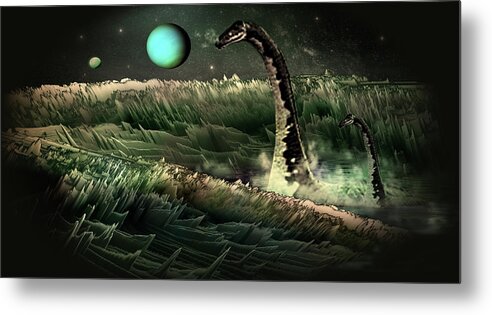 Art Metal Print featuring the digital art Adventure Back in Time by Artful Oasis
