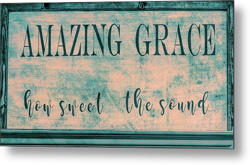 Amazing Grace Metal Print featuring the photograph Amazing Grace, Blue Tones Version by Marcy Wielfaert