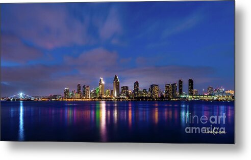 Beach Metal Print featuring the photograph Big Sky, Vibrant Reflections by David Levin