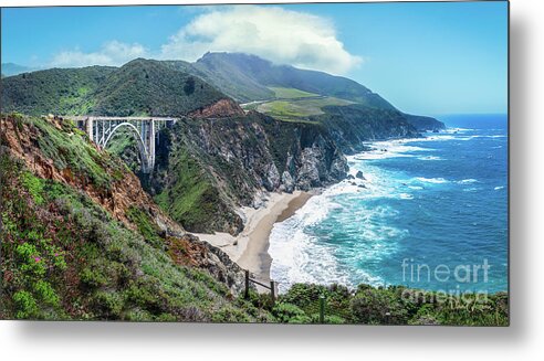 Beach Metal Print featuring the photograph Bixby Bridge in Big Sur California by David Levin