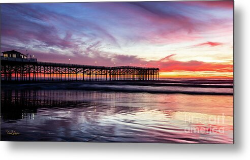 Architecture Metal Print featuring the photograph Crystal Pier Sunset by David Levin