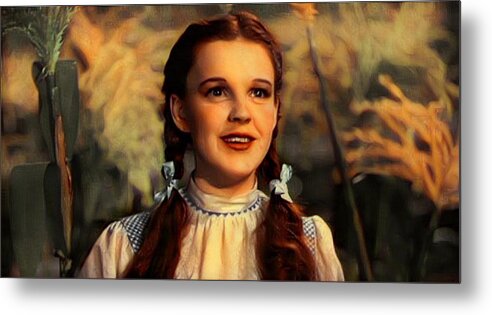Dorothy Metal Print featuring the mixed media Dorothy of the Wizard of Oz by Teresa Trotter