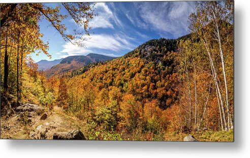 Autumn Foliage Metal Print featuring the photograph Evans Notch towards Beans Purchase by Jeff Folger