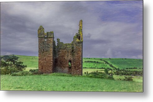 Ruins Metal Print featuring the photograph Irish Countryside Charm by Marcy Wielfaert