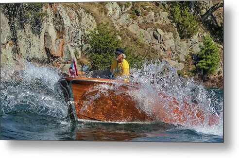 Wood Metal Print featuring the photograph Man Wood And Water by Steven Lapkin
