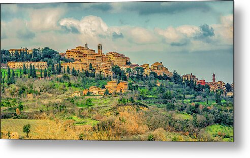 Montepulciano Metal Print featuring the photograph Montepulciano, A Tuscan Hill Town by Marcy Wielfaert