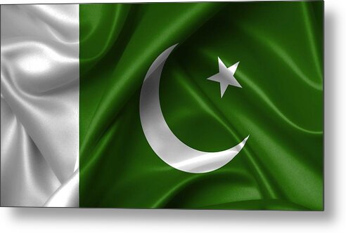 vogn Fantastisk lampe Pakistan Flag Metal Print by NoMonkey B - Pixels