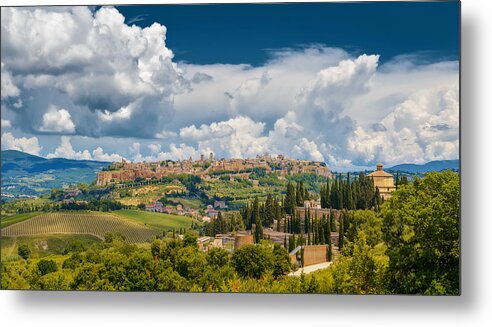 Color Image Metal Print featuring the photograph Panorama Orvieto by Alexander Gutkin