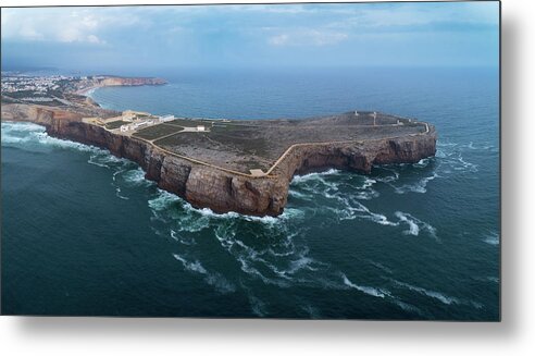 Sagres Metal Print featuring the photograph Sagres Fortress on cape in Portugal by Mikhail Kokhanchikov