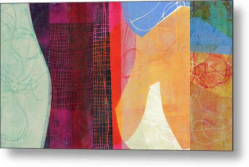 Abstract Art Metal Print featuring the painting Scrolling #3 by Jane Davies