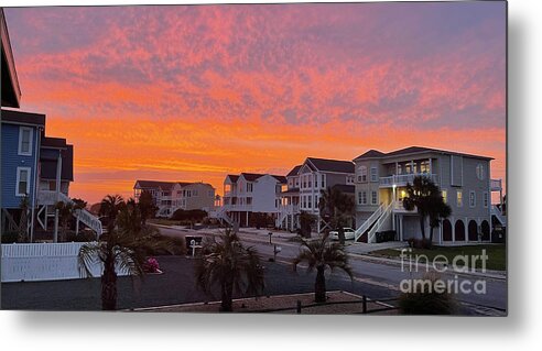 Sand Metal Print featuring the photograph Sunset in Holden Beach NC 7515 by Jack Schultz