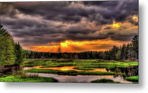 Sunset On The Moose River Metal Print featuring the photograph Sunset on the Moose River by David Patterson