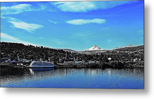  Metal Print featuring the digital art The Dalles, OR by Fred Loring