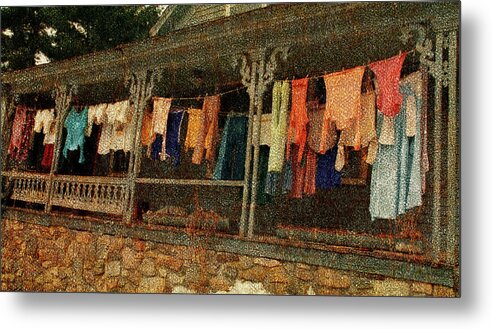 Color Metal Print featuring the photograph Washday Alton NH by Wayne King