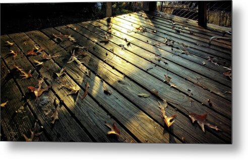 2d Metal Print featuring the photograph Wet Deck by Brian Wallace