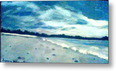 Florida Metal Print featuring the painting Lido Beach Evening by Suzanne Berthier