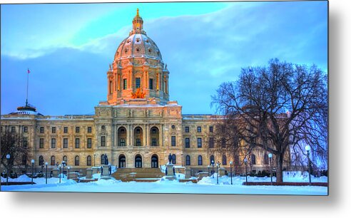 St Paul Skyline Metal Print featuring the photograph Minnesota State Capitol St Paul #4 by Amanda Stadther