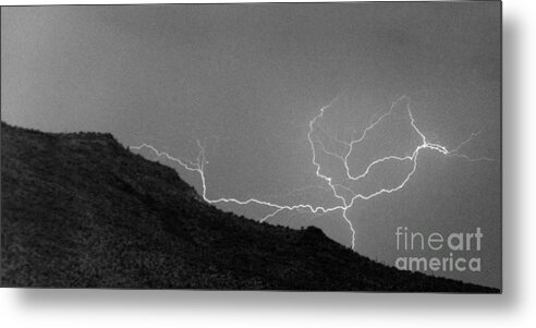 Lightning Metal Print featuring the photograph An Uphill Run by J L Woody Wooden