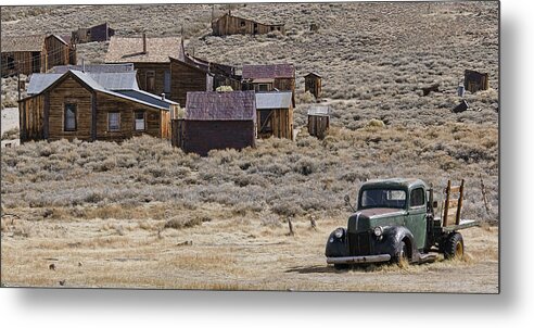 Bodie Mining Town Metal Print featuring the photograph Bodie Mining Town by Wes and Dotty Weber