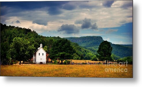 Boxley Valley Metal Print featuring the photograph Boxley Valley Church by T Lowry Wilson