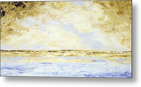 Costal Metal Print featuring the painting Breakwater III by Tamara Nelson