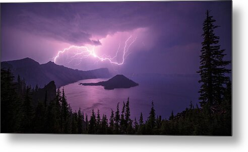 Crater Storm Metal Print featuring the photograph Crater Storm by Chad Dutson