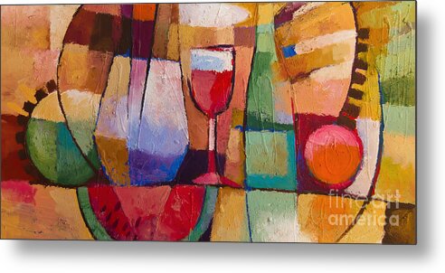 Still Life Metal Print featuring the painting Dining by Lutz Baar