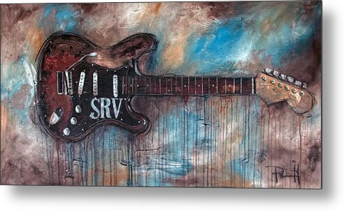 Stevie Ray Vaughan Metal Print featuring the painting Double Trouble by Sean Parnell